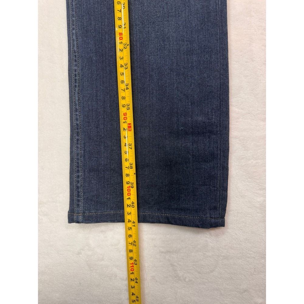 Paige Women Federal Slim Straight Leg Dark Wash Blue Denim Jeans Sz 34 Ultrasoft - Picture 6 of 12